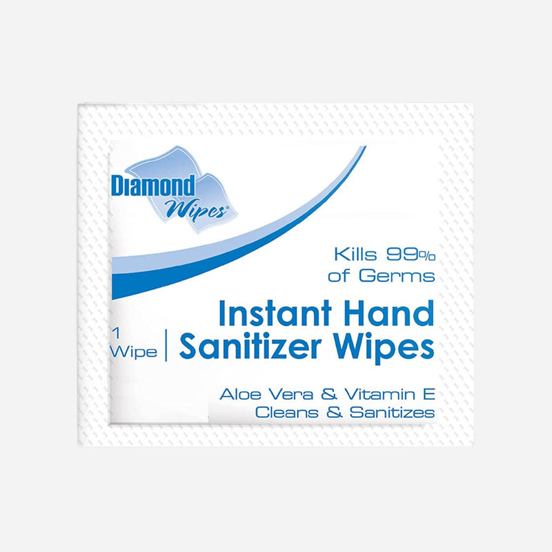 Diamond Wipes 70% Alcohol Hand Sanitizer Wipes Individual Wrapped