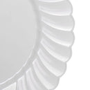 Karat 10.25" PS Plastic Scalloped Plate, White - 120 pcs