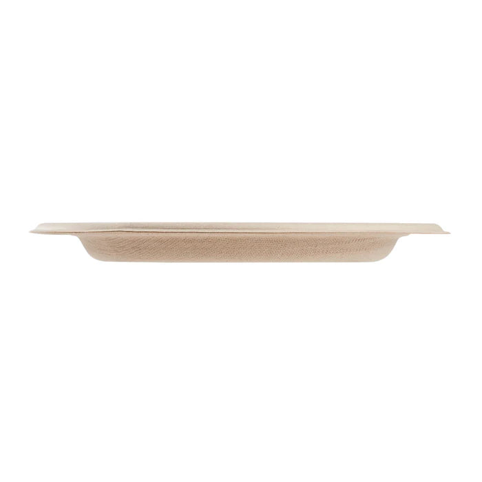 Karat Earth PFAS Free Compostable Bagasse Round Plates, 7", Natural, 1,000ct