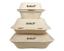 World Centric - PFAS-Free Bagasse Fiber PLA Lined (Laminated) Hinged Containers