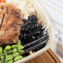 Karat PET Dome Lid for 24, 32, 48 oz Bagasse Square Bowl - 300 pcs