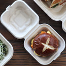 World Centric 9x9x3" Fiber Clamshell PLA Lined - Case of 300