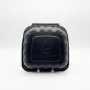 6"x6"x3" MFPP Black Hinged Container (Shaka)
