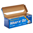 Karat WRAP N'GO Foodservice Film with Serrated Cutter, 2,000 ft Roll