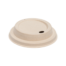 Karat Earth Bagasse Sipper Dome Lid for 10-24 oz. Hot Cup, Natural - 500 ct