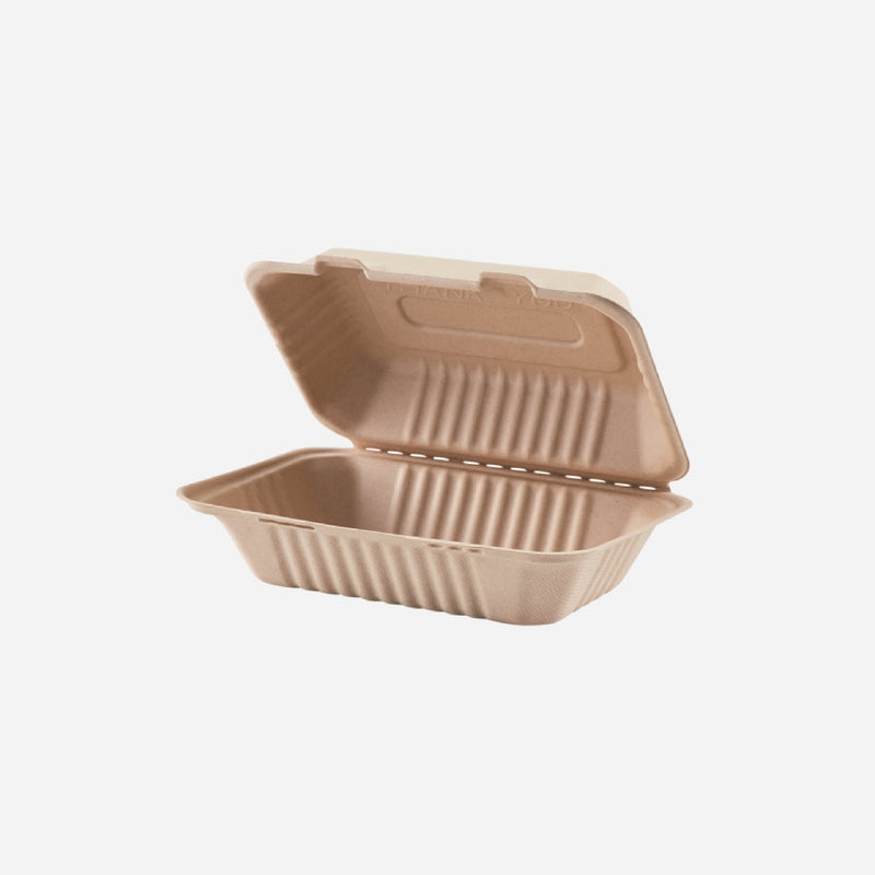 Karat Earth Natural Bagasse Hinged Containers