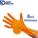 SAFE HEALTH - Orange Diamond Grip Nitrile Industrial Grade