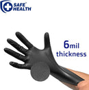 Safe Health - Extra Large EvolGuard Diamond Textured Black Nitrile Gloves Case