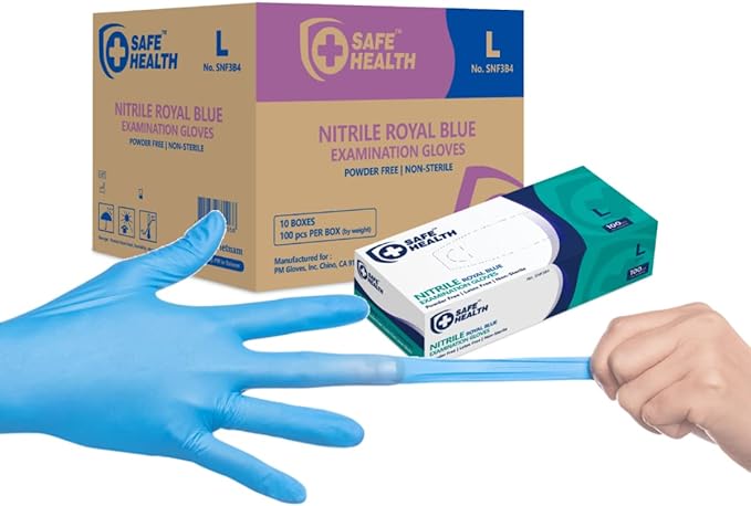 Safe Health Nitrile Royal Blue Case