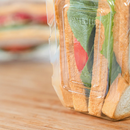 Karat PET Tamper Resistant Hinged Sandwich Wedge Container, Clear 17 oz - 200 pcs