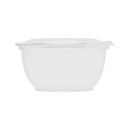 PET Plastic Tamper Resistant Hinged Salad Bowl with Dome Lid - 240 sets